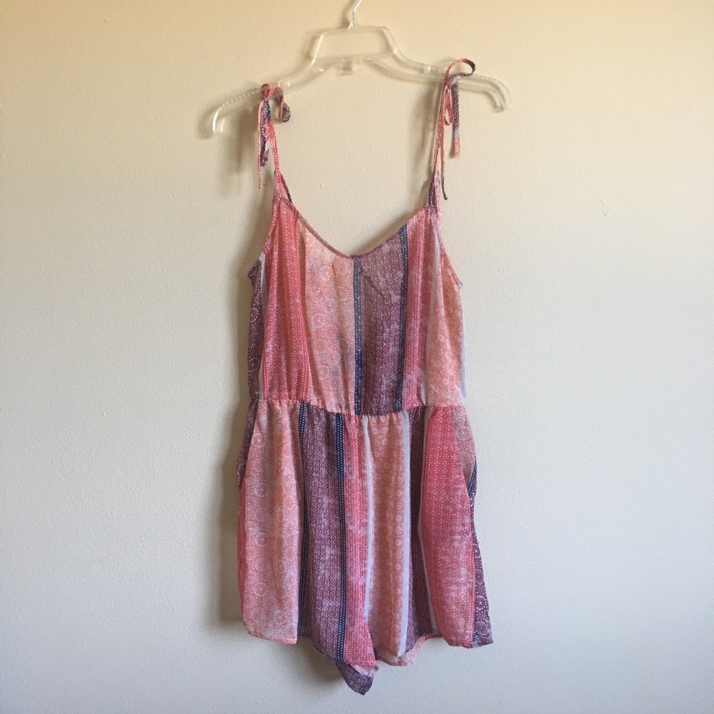 BCBG MaxAzria Tie Strap Romper M NWT